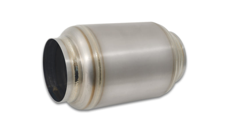 Vibrant Titanium Muffler w/Natural Tip 3in. Inlet/3in. Outlet/4.25in Dia