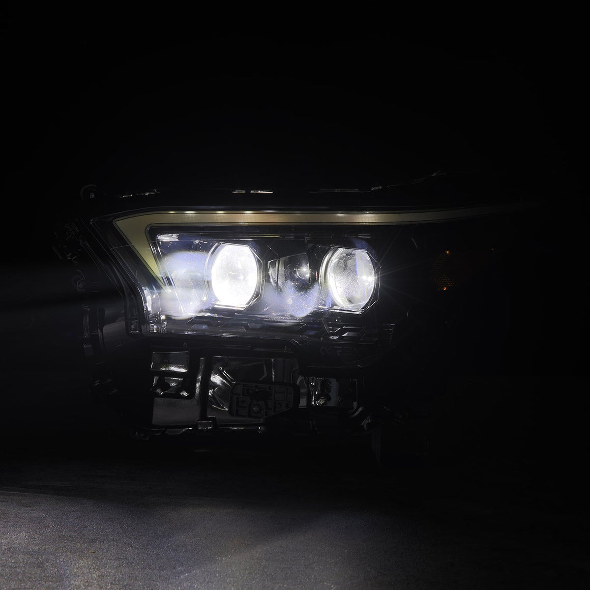 AlphaRex 880334 23-24 Toyota Tacoma LUXX-Series LED Projector Headlights Alpha Black with Activation Light & Sequential Signal + DRL