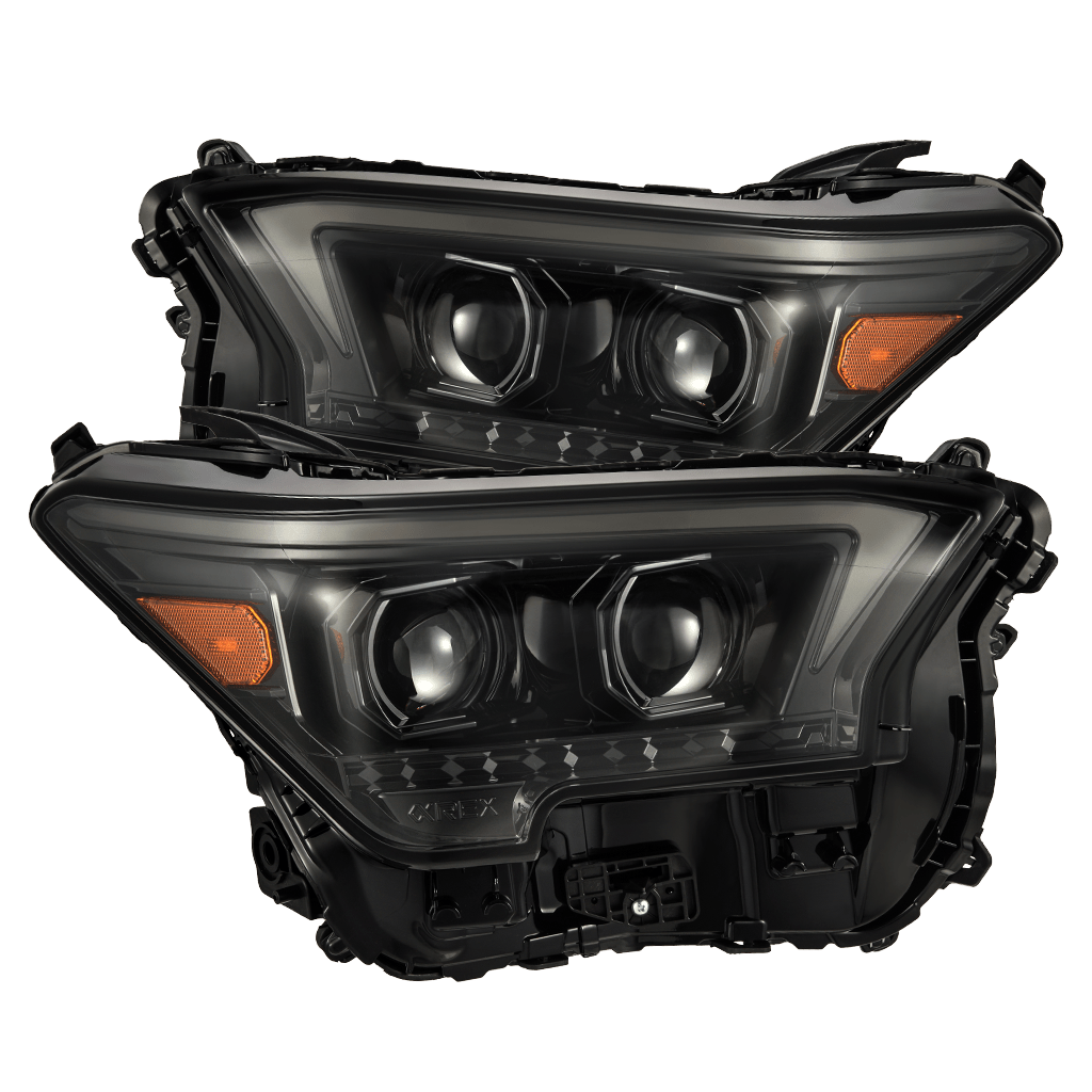 AlphaRex 880334 23-24 Toyota Tacoma LUXX-Series LED Projector Headlights Alpha Black with Activation Light & Sequential Signal + DRL