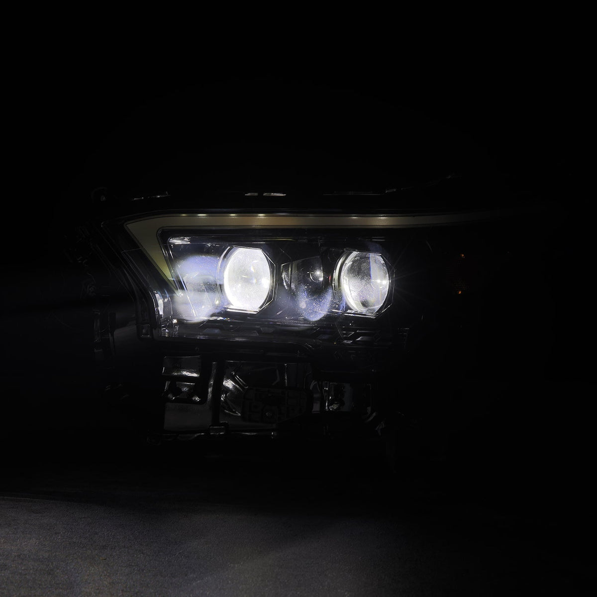 AlphaRex 880334 23-24 Toyota Tacoma LUXX-Series LED Projector Headlights Alpha Black with Activation Light & Sequential Signal + DRL