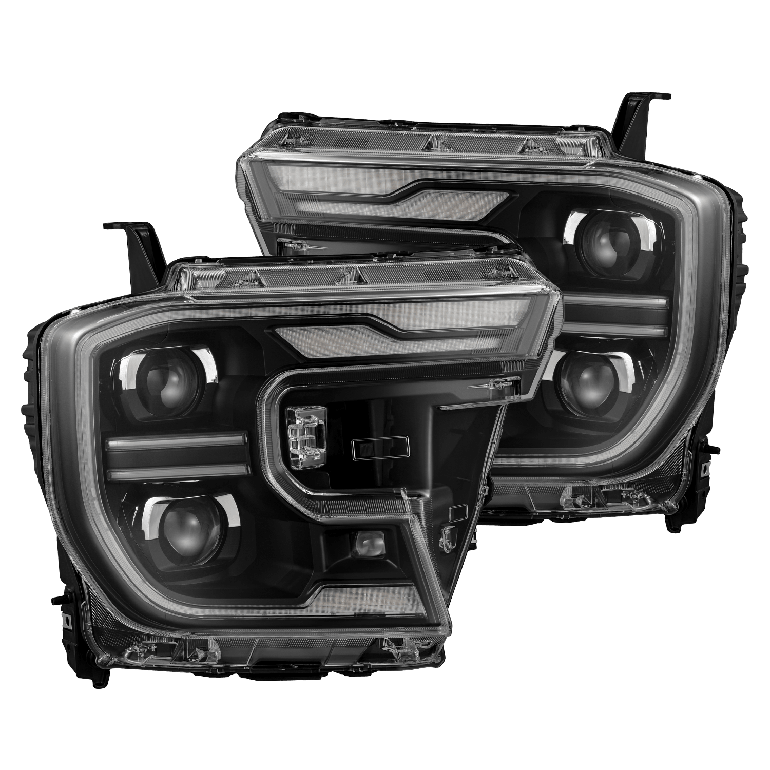 AlphaRex 880903 24-26 Ford Ranger LUXX LED Projector Headlights Black w/Activation Light/Sequential Signal/Switchback