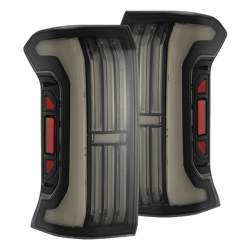 AlphaRex 679030 24-25 Toyota Tacoma NOVA-Series LED Prismatic Tail Lights - Alpha-Black
