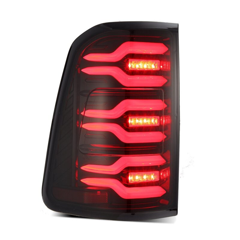 AlphaRex 640050 19-21 Dodge Ram 1500 Luxx-Series LED Tail Lights Black/Red w/Activation Light/Sequential Signal