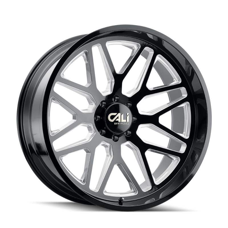Cali Off-Road Invader 9115 20x10 8x170 -25mm Gloss Black Milled Wheel 9115-2170BM