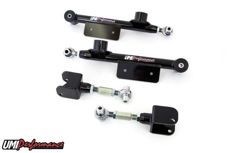 UMI Performance 101417-B Upper and Lower Adjustable Control Arms Black