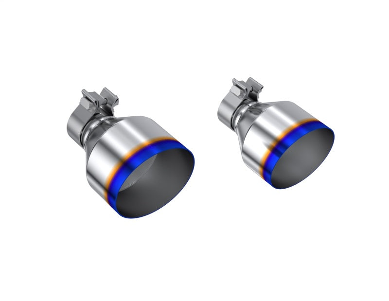 MBRP Burnt End Tip 2.125inID, 5inOD Out, 7.25in Length, Pair 17-25 BRZ