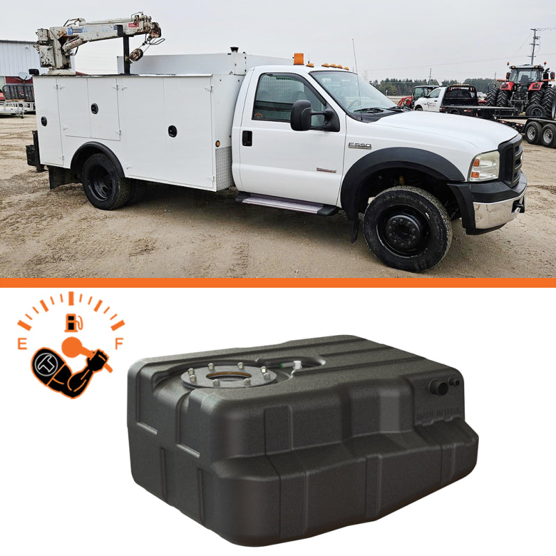 Titan Fuel Tanks 99-10 Ford F-350/F-450/F-550 Narrow Frame 40 Gallon After-Axle Utility Fuel Tank 8020099