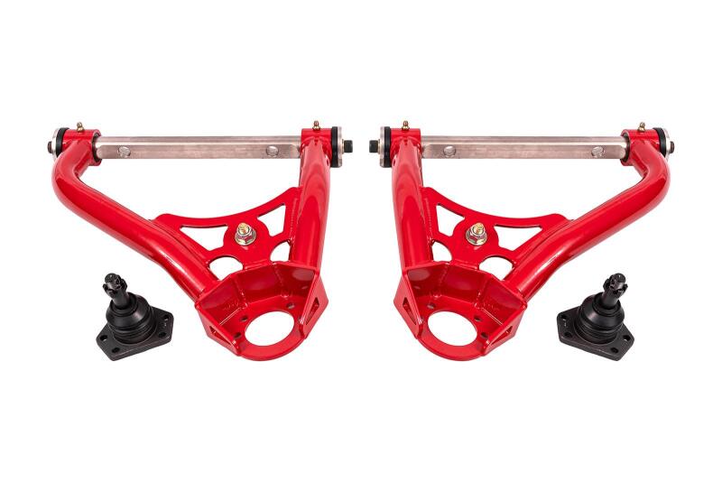 BMR 1968-1974 Chevrolet Nova Non-Adj. Upper A-Arms with STD. Ball Joint (Delrin) - Red