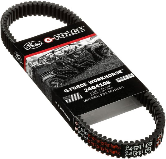 Gates 24G4108 G-Force CVT Belt for 1990-1992 Kawasaki Mule 2010 540cc