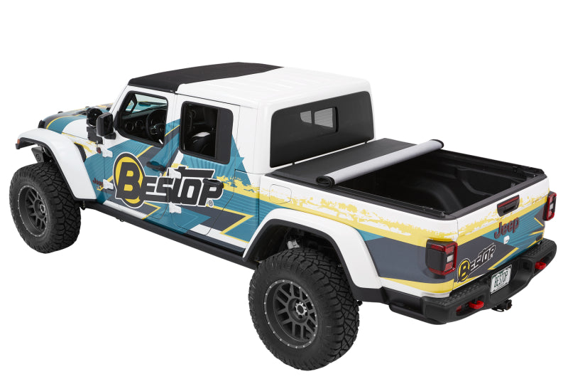 Bestop Roll Soft Tonneau - 20-26 Jeep Gladiator For 5 Ft. Bed EZ-Roll (Black Diamond)