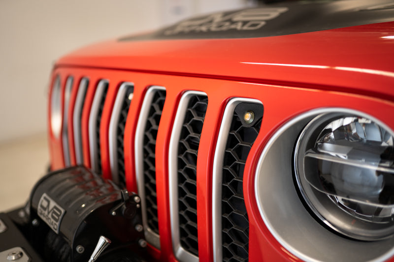 DV8 Offroad 2018+ Jeep JL Grill Amber Marker Lights - #GRJL-02