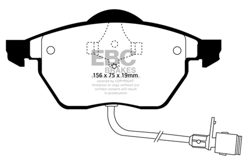 EBC 91-94 Audi 100 Quattro 2.8 (ATE) Redstuff Front Brake Pads DP3836C