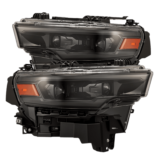 AlphaRex 880906 25-26 Dodge Ram 1500 Luxx LED Projector Headlights -Alpha Black w/Activation Light/Sequential Signal/Switchback
