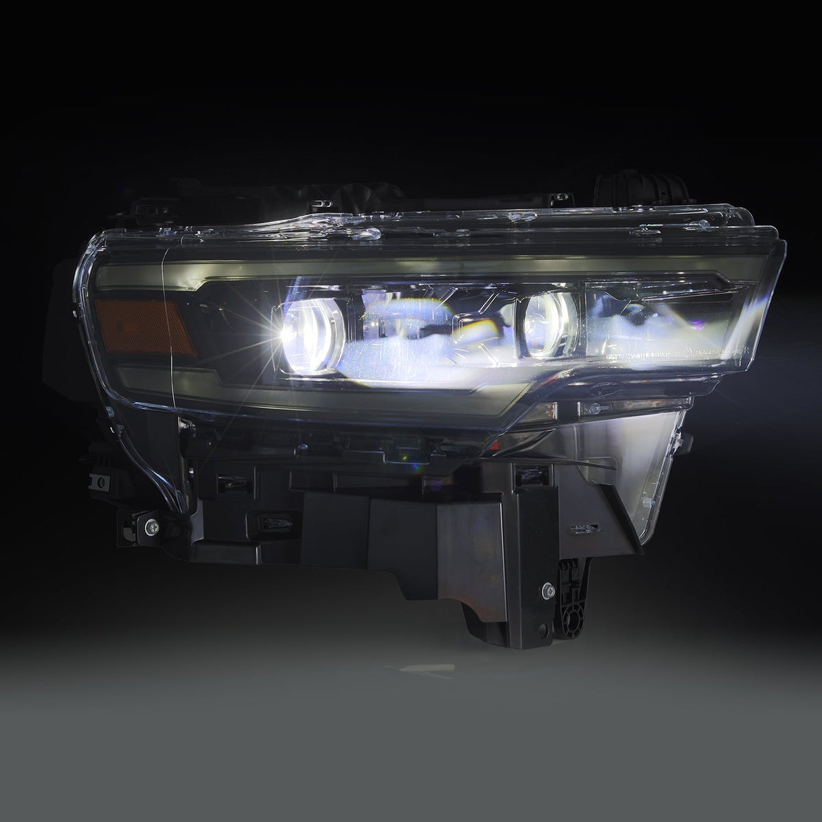 AlphaRex 880906 25-26 Dodge Ram 1500 Luxx LED Projector Headlights -Alpha Black w/Activation Light/Sequential Signal/Switchback