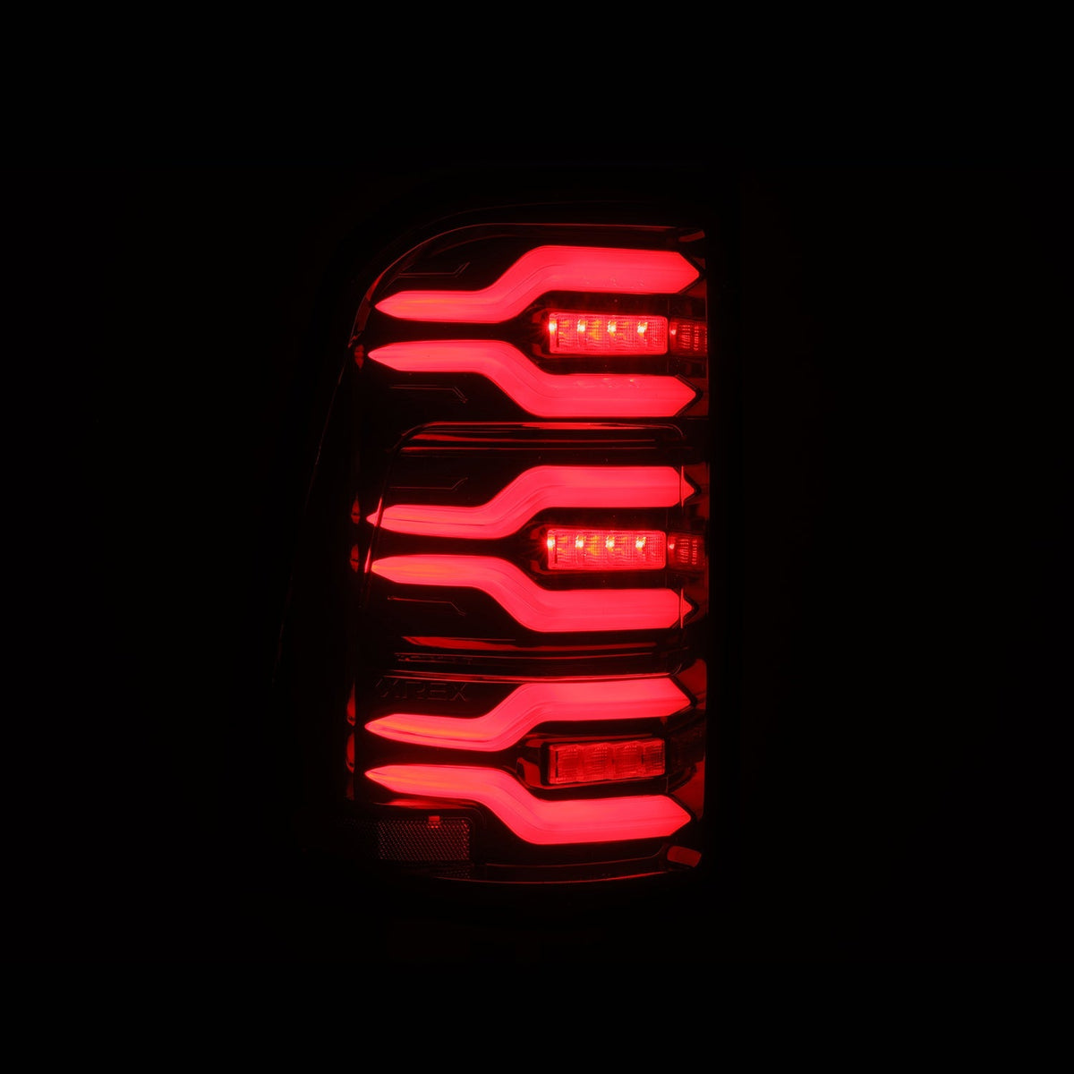 AlphaRex 640052 2025 Dodge Ram 1500 Luxx-Series LED Tail Lights - Black/Red