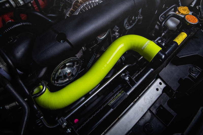 Mishimoto 08-14 Subaru WRX / 08+ STI Silicone Radiator Hose Kit - Neon Yellow - #MMHOSE-STI-08NY