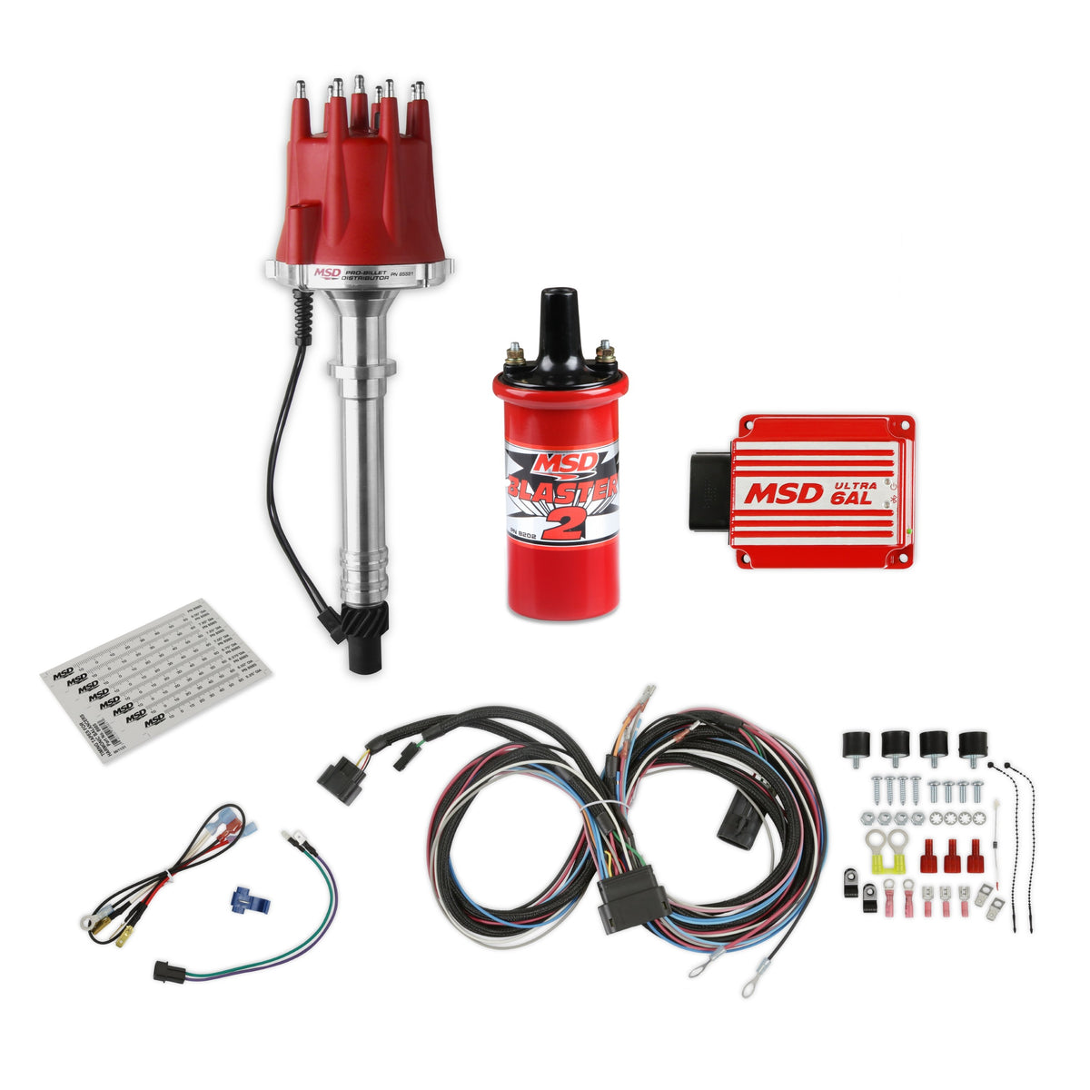MSD 85551K for Chevy V8 Pro-Billet Distributor Bundle