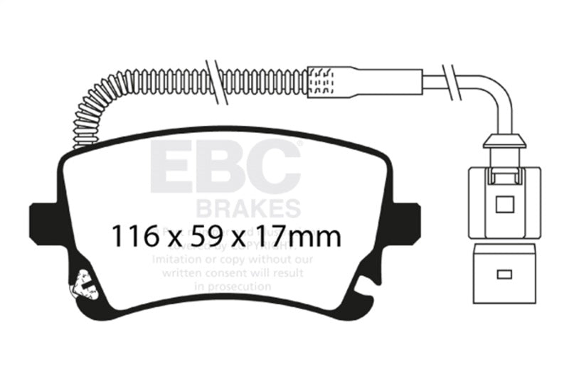 EBC Racing 05-08 Audi RS4 (B7) RP-1 Race Rear Brake Pads DP81470RP1