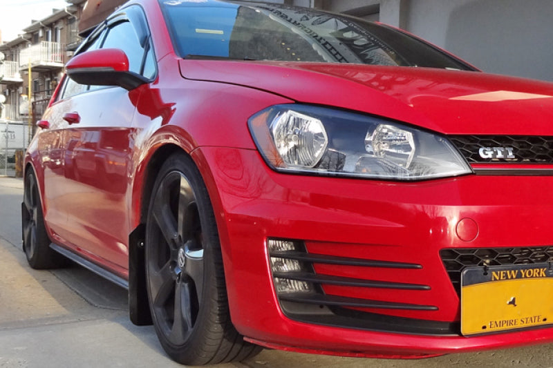 Rally Armor UR Mud Flaps - 2015-2018 Volkswagen GTI + 3 more fitments - Black/White Logo - #MF37-UR-BLK/WH