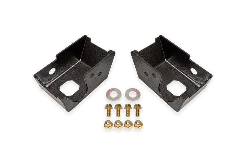 BMR 2021-2027 Ford Bronco (Exc. Bronco Sport) Rear Shock Mount Skid Plates - Black Hammertone
