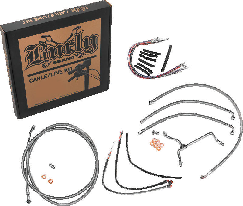 Burly Brand B30-1166 Control Kit 18 in Gorilla Stainless Steel for 2017-2019 Harley-Davidson Touring