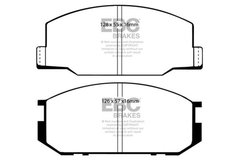 EBC 85-90 Lotus Esprit 2.2 Yellowstuff Front Brake Pads DP4456R