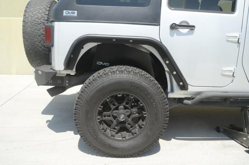 DV8 Offroad 07-18 Jeep Wrangler JK Rear Aluminum Inner Fender - Black - #INFEND-01RB