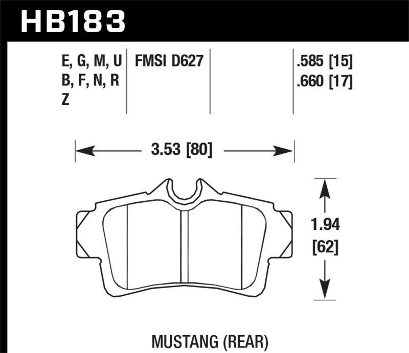 Hawk Performance HB183D.585 ER-1 Motorsport Brake Pads