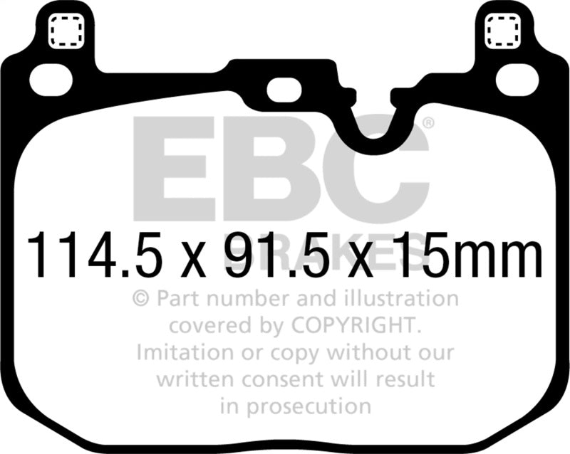 EBC 2018+ BMW X2 Yellowstuff Front Brake Pads DP42393R