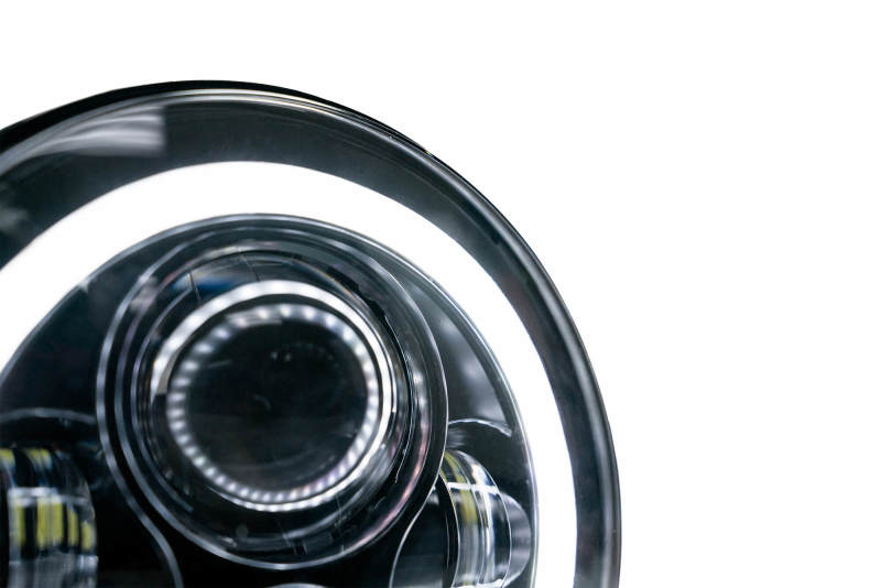 DV8 Offroad 07-18 Jeep Wrangler JK LED Projector Headlights w/ Angel Eyes - #HL7JK-02
