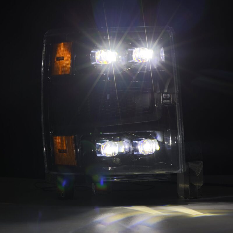 AlphaRex 880241 04-15 Chevrolet 1500 NOVA-Series LED Projector Headlights Alpha BL with Activation Light/Sequential Signal & Switchback DRL