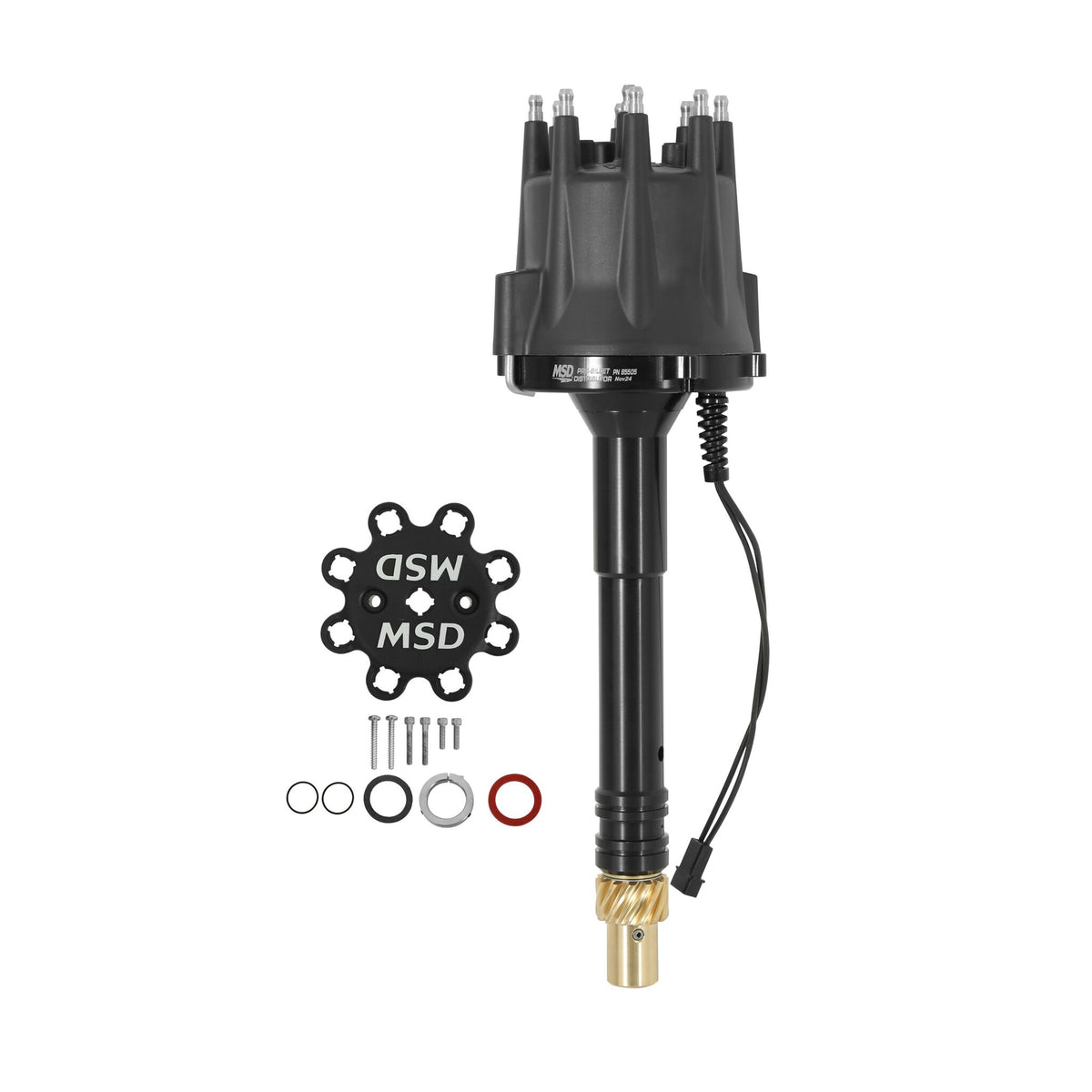 MSD 85505 Black for Chevy V8 Pro-Billet Distributor w/ locked-out timing & bronze gear