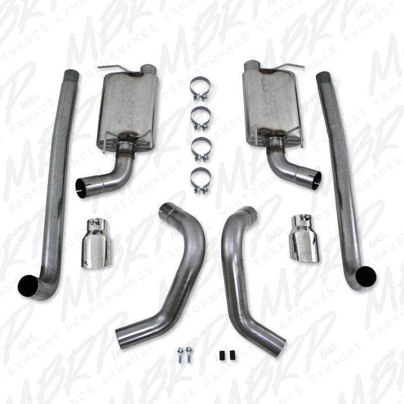 MBRP 11-12 Ford Shelby GT 500 T304 3in Cat Back Race Version 4.5in Tips