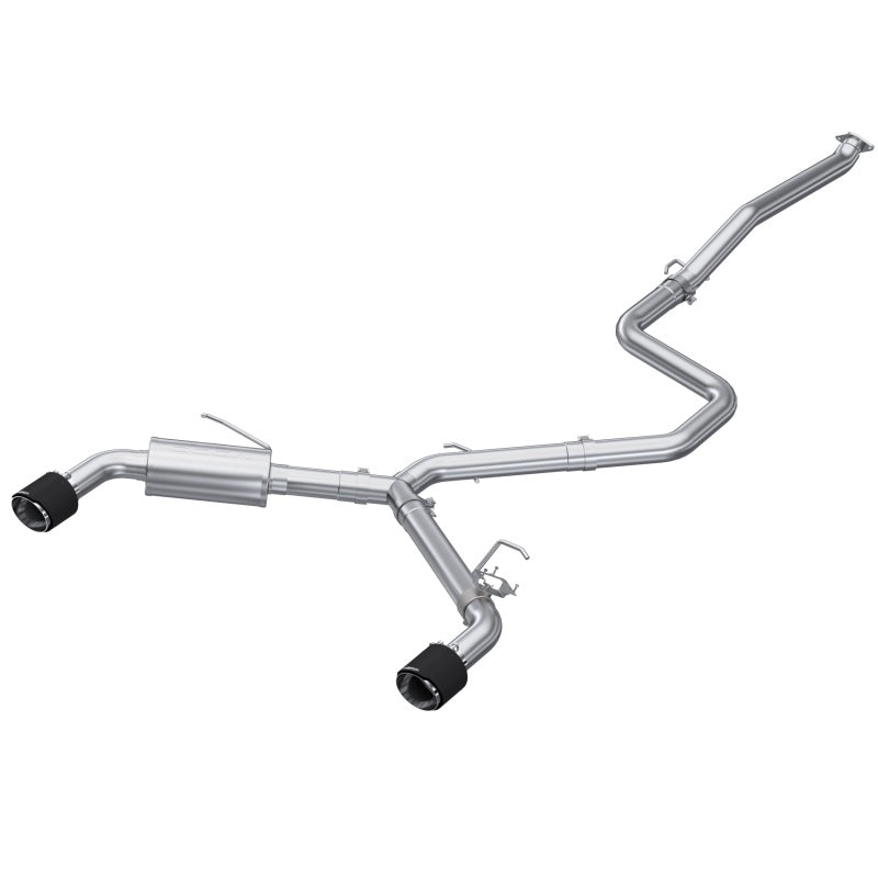 MBRP S47103CF 22-23 Hyundai Elantra N 2.0L Turbo T304 5in OD CF Tips Dual Outlet 3in Cat Back Exhaust - #S47103CF