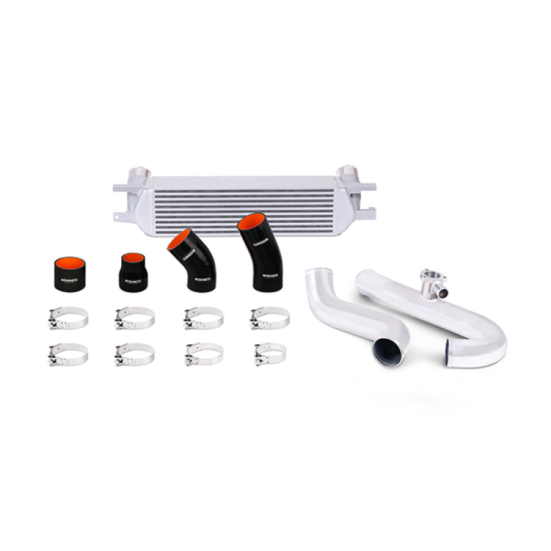Mishimoto 2015 Ford Mustang EcoBoost Performance Intercooler Kit - Silver Core Polished Pipes - #MMINT-MUS4-15KPSL