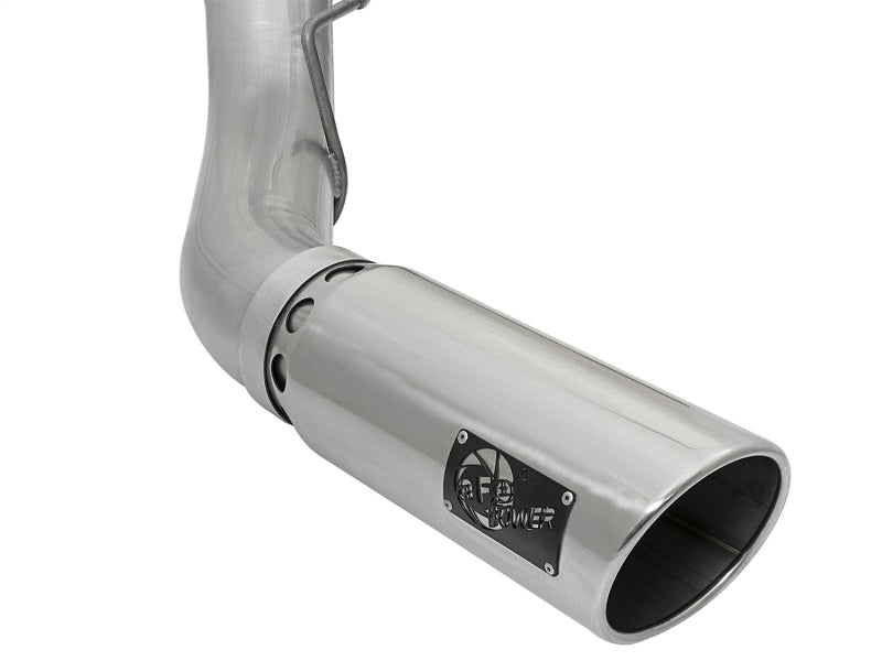 aFe ATLAS 5in DPF-Back Alum Steel Exhaust System w/Polished Tip 2017 Ford Diesel Trucks V8-6.7L (td) - #49-03090-P