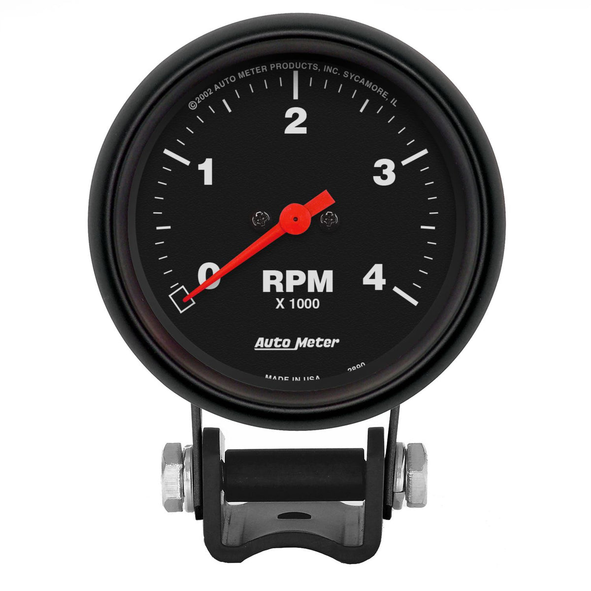 AutoMeter 2890 Z-Series 2-5/8in 4K RPM Pedestal Tachometer Gauge