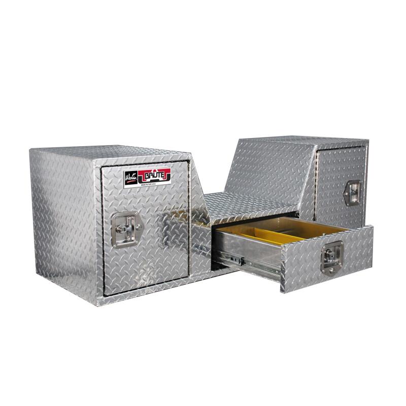 Westin 80-RB257D Brute Gooseneck 57in Tailgate Box 1 Drawer/2 Swing Doors Aluminum