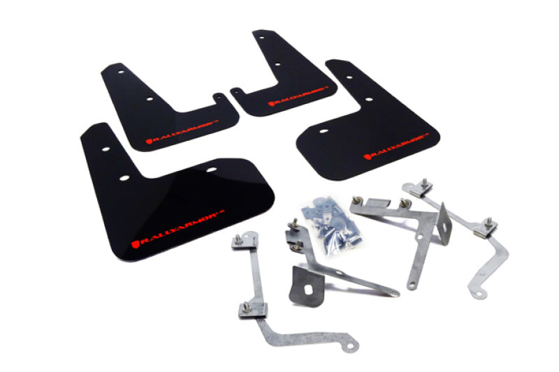 Rally Armor UR Mud Flaps - 2011-2014 Subaru Impreza - Black/Red Logo - #MF19-UR-BLK/RD