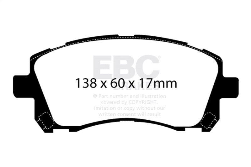 EBC 98-02 Subaru Forester 2.5 Greenstuff Front Brake Pads DP21134