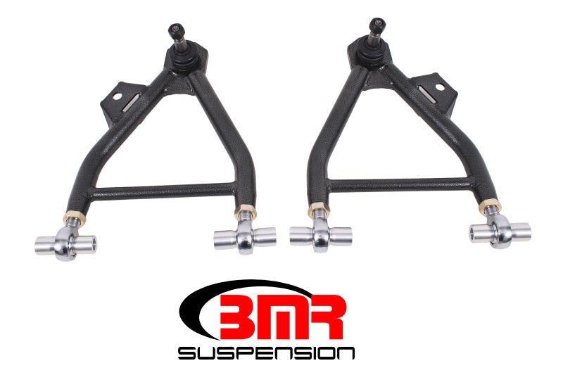 BMR 94-04 Mustang Lower A-Arms (Coilover Only) with Adj. Rod End & Tall Ball Joint - Black Hammertone