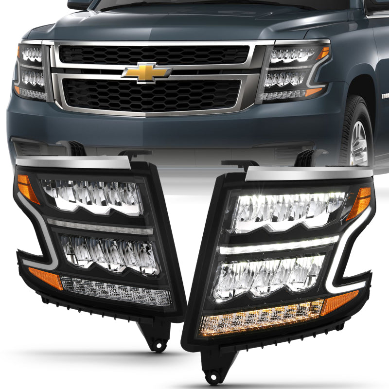 ANZO 2015-2020 Chevrolet Suburban LED Projector Headlights