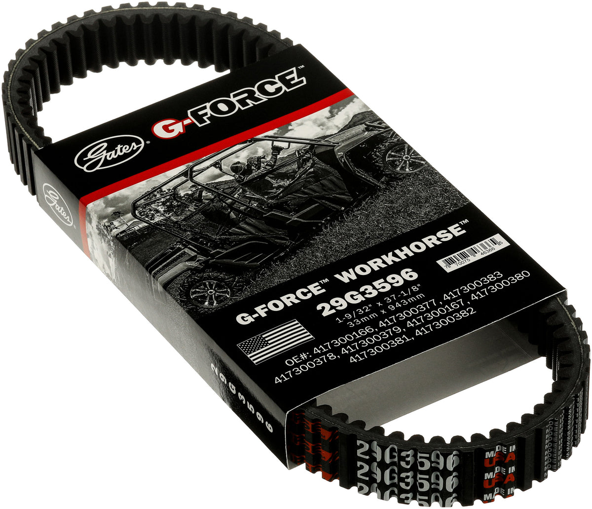 Gates 29G3596 G-Force CVT Belt for 2002-2003 Yamaha Grizzly 660