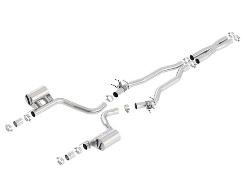 Borla 140646 2015 Dodge Challenger Hellcat 6.2L V8 ATAK Catback Exhaust No Tips Factory Valance - #140646