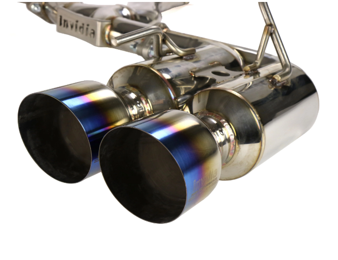 Invidia HS08ST5GM4ST 08-14 Subaru STI 11-14 WRX Hatchback R400 Quad Titanium tip Cat-back Exhaust