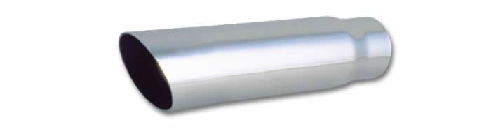 Vibrant 3in Round SS Truck/SUV Exhaust Tip (Single Wall Angle Cut) - 2.25in