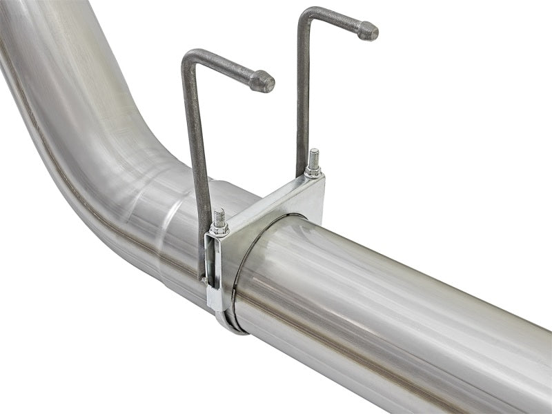 aFe ATLAS 5in DPF-Back Alum Steel Exhaust System w/Polished Tip 2017 Ford Diesel Trucks V8-6.7L (td) - #49-03090-P