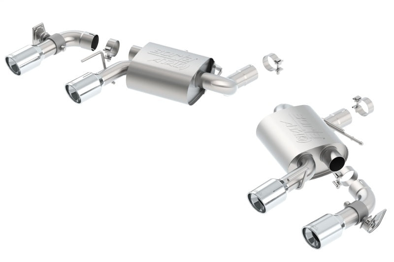 Borla 11925 16 Chevy Camaro SS 6.2L w/ Dual NPP Atak Quad RD RL Tips Dual Exit Rear Section Exhaust - #11925