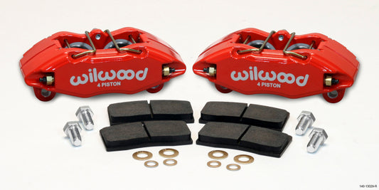 Wilwood DPHA Front Caliper & Pad Kit Red Honda / Acura w/ 262mm OE Rotor - #140-13029-R