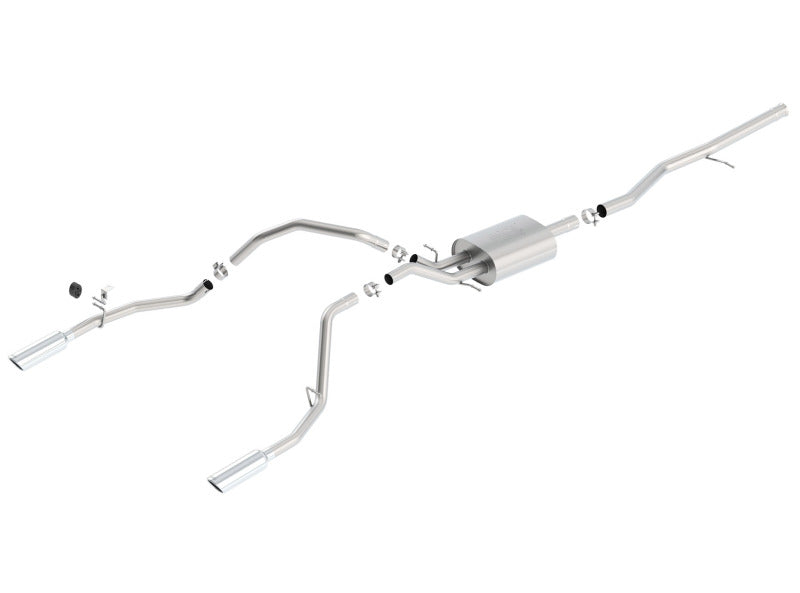 Borla 140540 14 Silv/Sierra 1500 5.3L AT/MT Crew Cab STD Bed ATAK Cat-Back Exhaust - #140540